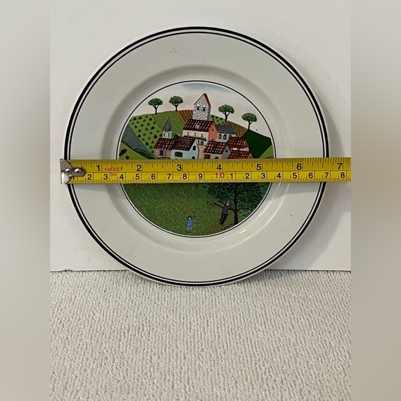 Villeroy & Boch Naif 13 Inch Serving Platter Sandwich Tray & 2 Salad Plates - Picture 11 of 11